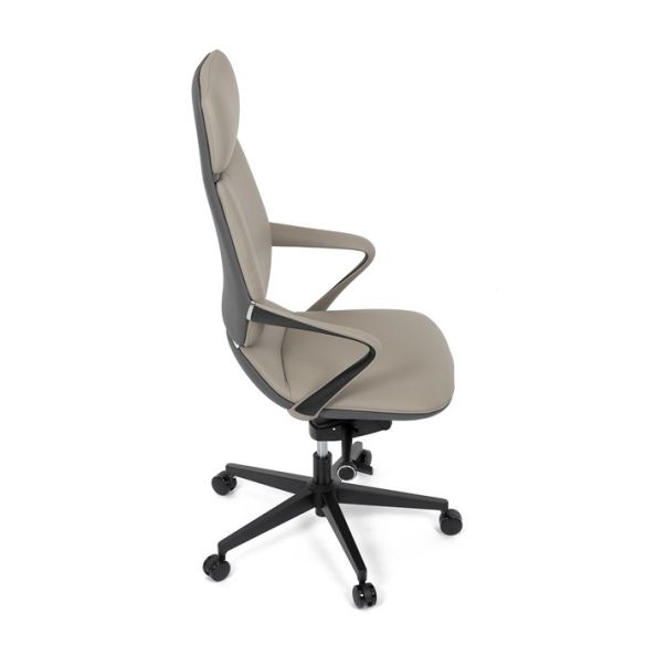 Kancelárske kreslo, synchrónny mechanizmus, šedá ekokoža, KA-T8426 GREY