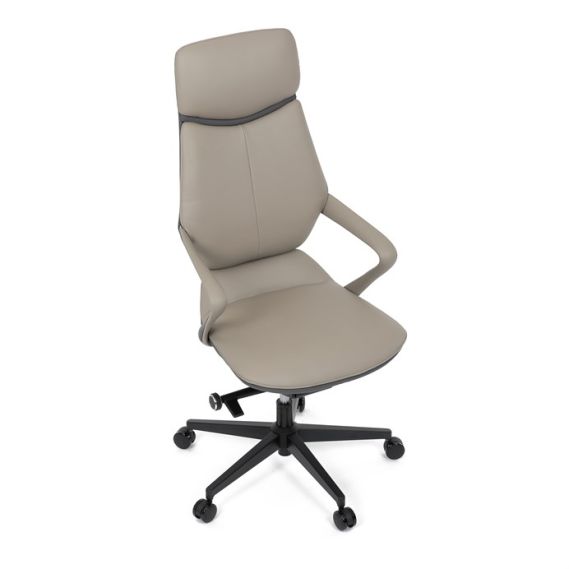 Kancelárske kreslo, synchrónny mechanizmus, šedá ekokoža, KA-T8426 GREY