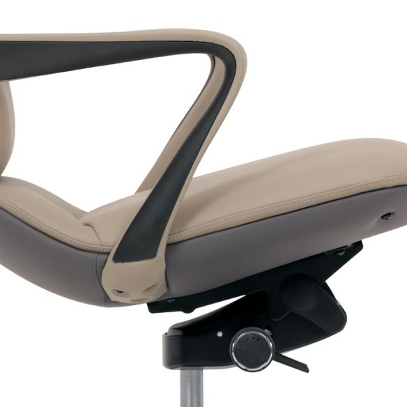 Kancelárske kreslo, synchrónny mechanizmus, šedá ekokoža, KA-T8426 GREY