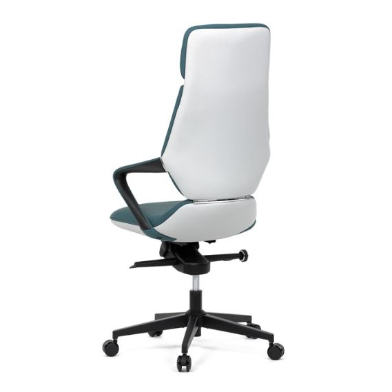 Kancelárske kreslo, synchrónny mechanizmus, modrá ekokoža, KA-T8426 GRN