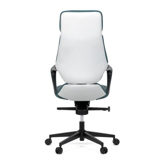 Kancelárske kreslo, synchrónny mechanizmus, modrá ekokoža, KA-T8426 GRN