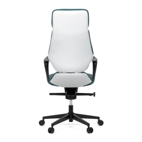 Kancelárske kreslo, synchrónny mechanizmus, modrá ekokoža, KA-T8426 GRN