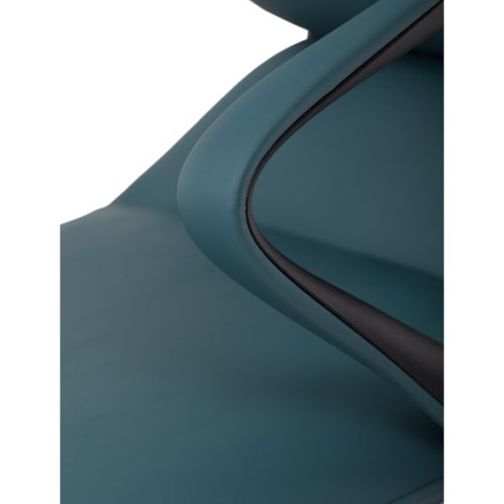 Kancelárske kreslo, synchrónny mechanizmus, modrá ekokoža, KA-T8426 GRN