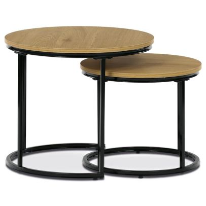 Odkladací stolík 53x53cm, mdf, divoký dub, CT-G1145 OAK 2