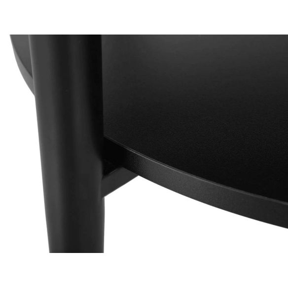 Konferenčný stolík okrúhly ELLA A, čierny mat/dub