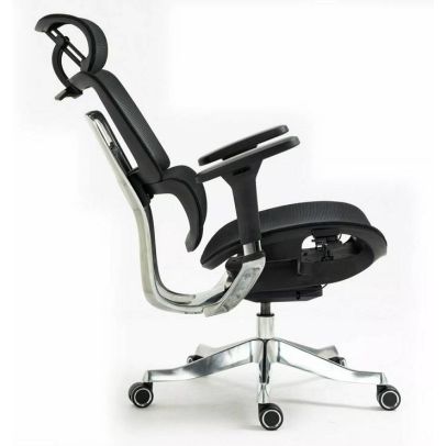 Kancelárska stolička WINNER LUX BLACK, čierna/chróm 2