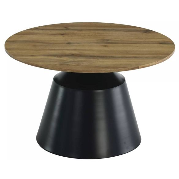 Set konferenčných stolíkov ITAKA BLACK, čierny mat/dub artisan