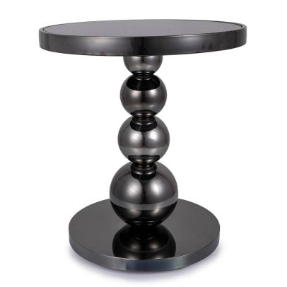 Konferenčný stolík okrúhly RIMA, čierny lesk