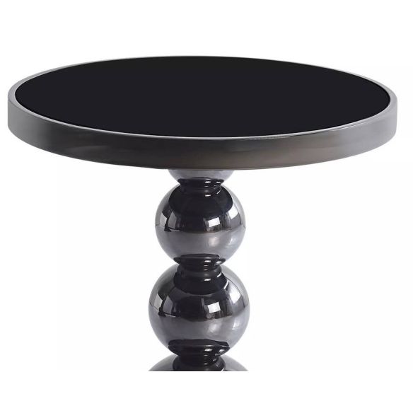 Konferenčný stolík okrúhly RIMA, čierny lesk