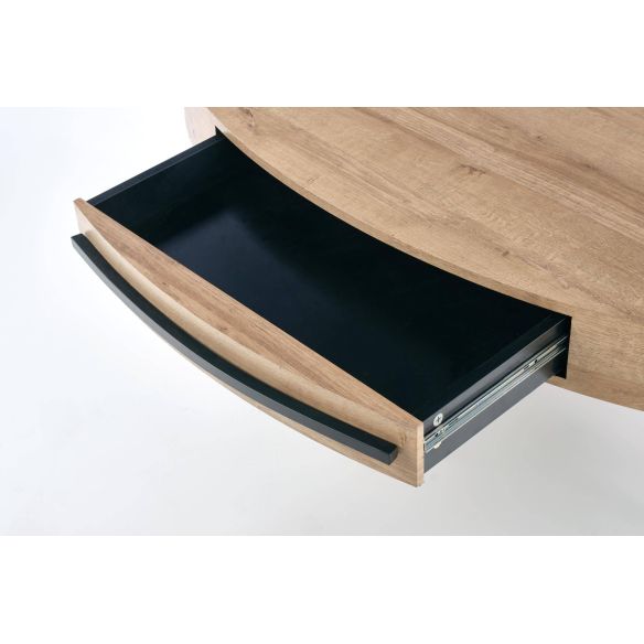 Konferenčný stolík CAROLINA, čierna/dub zlatý