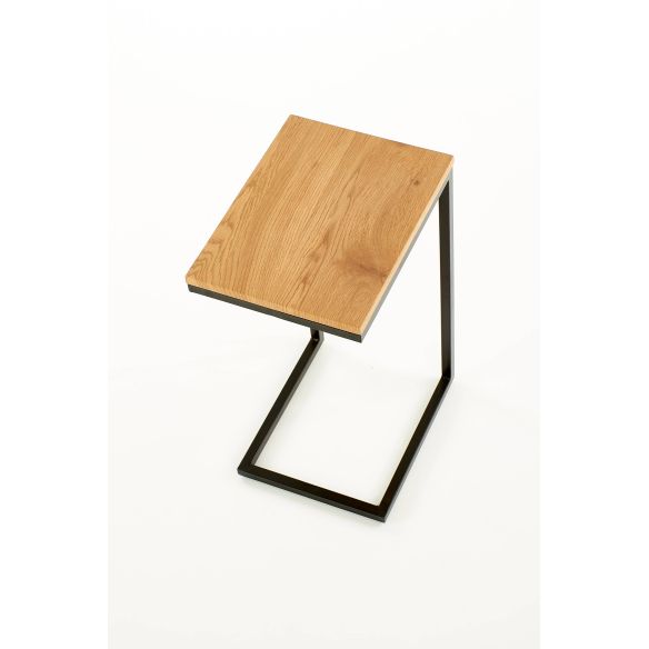 Konferenčný stolík NISA, čierna/dub zlatý