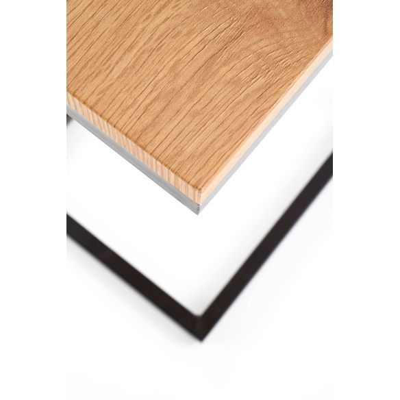 Konferenčný stolík NISA, čierna/dub zlatý