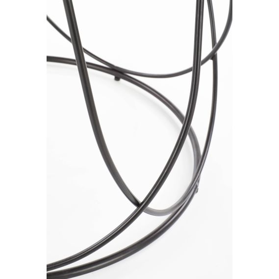 Konferenčný stolík okrúhly NUBIRA, čierna/orech