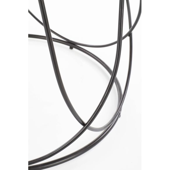 Konferenčný stolík okrúhly NUBIRA, čierna/orech