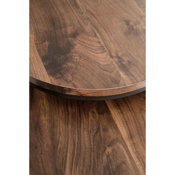 Set konferenčných stolíkov OREO, čierna/orech