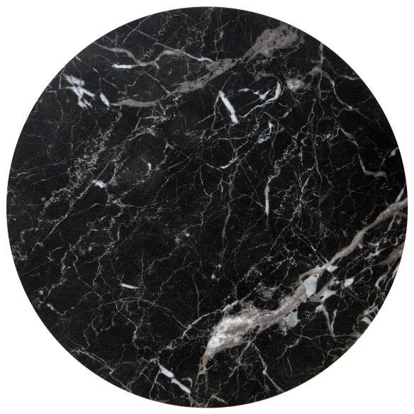 Set konferenčných stolíkov OREO, čierna/čierny mramor