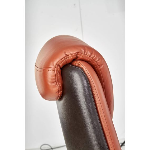 Kancelárska stolička CALVANO, chróm/tmavohnedá/svetlohnedá