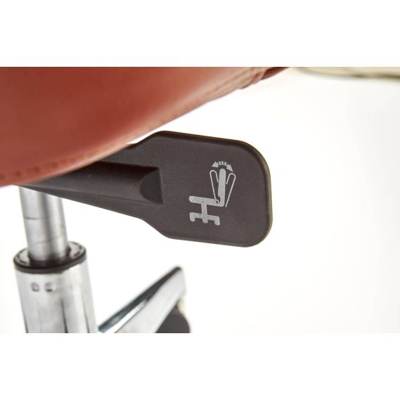 Kancelárska stolička CALVANO, chróm/tmavohnedá/svetlohnedá