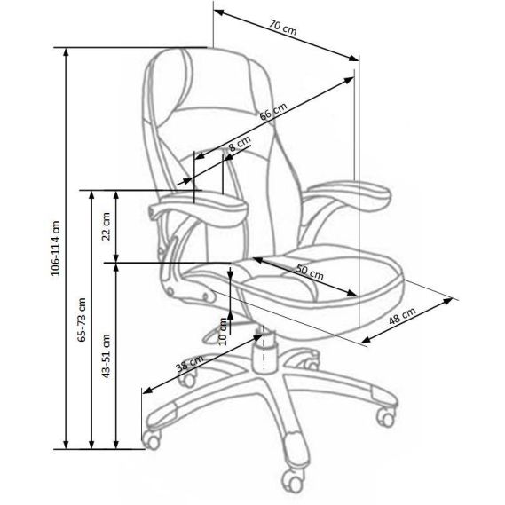 Kancelárska stolička CARLOS, čierna