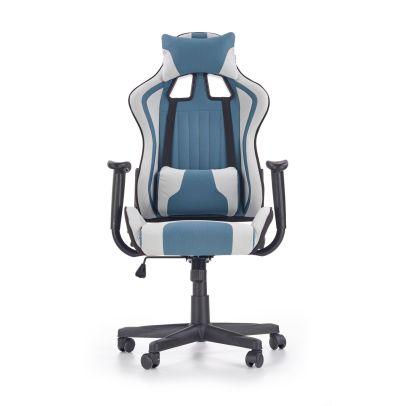 Kancelárska stolička CAYMAN, čierna/sivá/tyrkysová 2