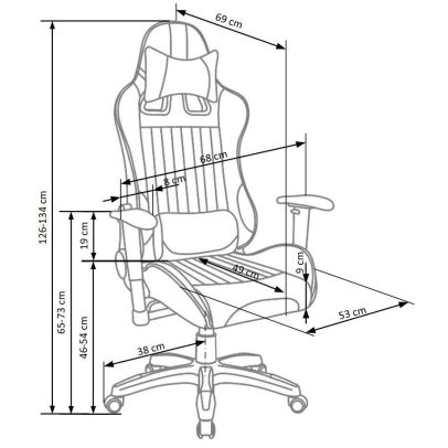 Kancelárska stolička DEFENDER, čierna/červená 2