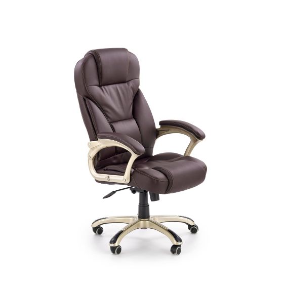 Kancelárska stolička DESMOND, tmavohnedá eko