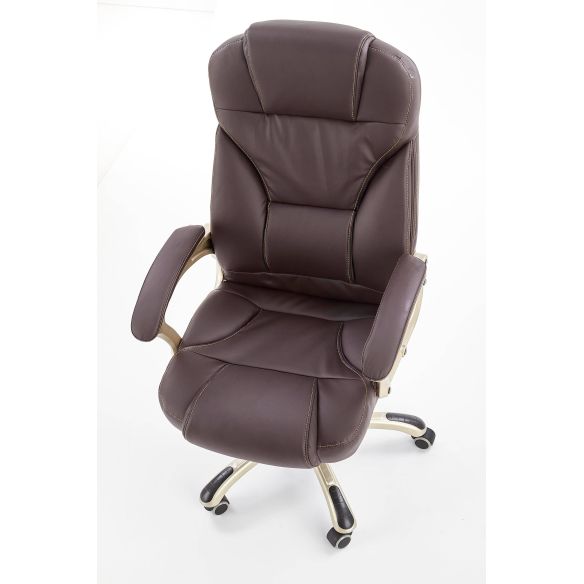 Kancelárska stolička DESMOND, tmavohnedá eko