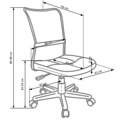 Detská stolička DINGO, čierna/ružová 2