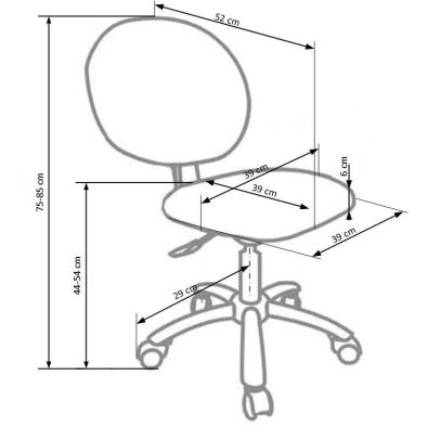 Detská stolička GOL, čierna/zelená+biela 2