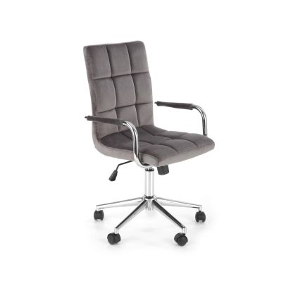 Detská stolička GONZO 4, chróm/sivá velvet