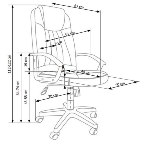 Kancelárska stolička RINO, čierna/sivá