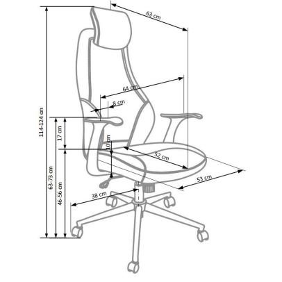 Kancelárska stolička TORINO, čierna/čierna 2