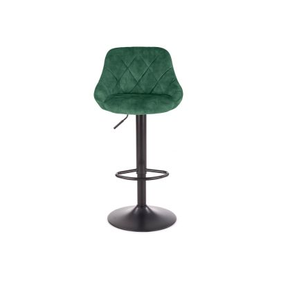 Barová stolička H-101, čierna/zelená velvet 2