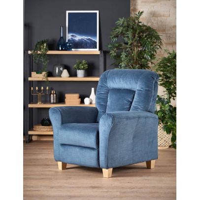 Kreslo ušiak BARD, modrá 2