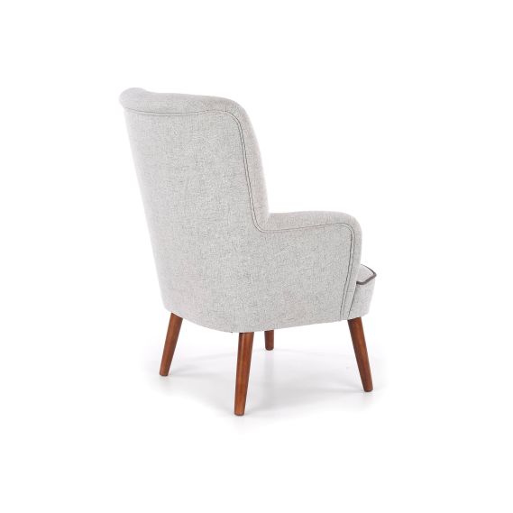 Kreslo do obývačky BISHOP, orech/svetlosivá