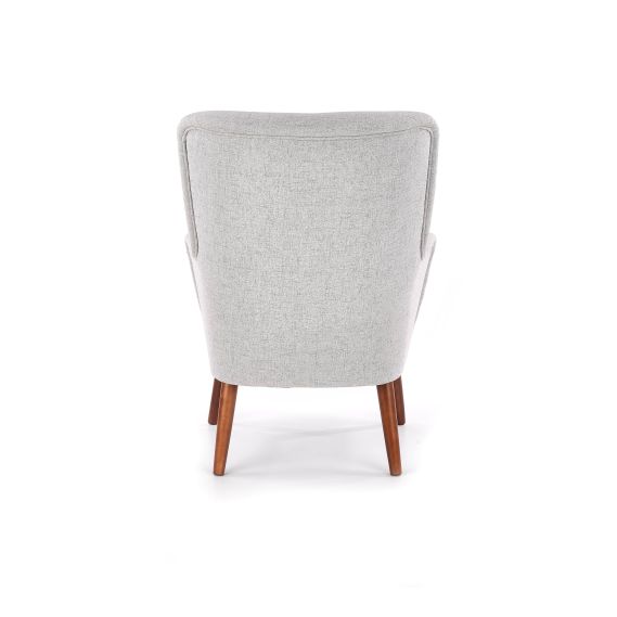 Kreslo do obývačky BISHOP, orech/svetlosivá