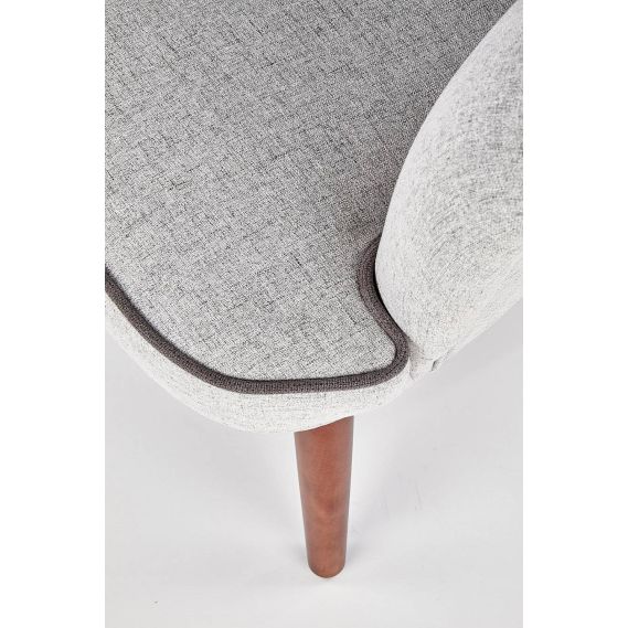 Kreslo do obývačky BISHOP, orech/svetlosivá