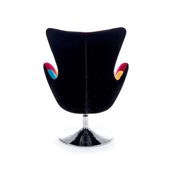 Relaxačné kreslo BUTTERFLY, chróm/patchwork