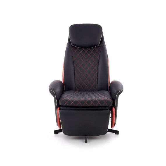 Relaxačné kreslo CAMARO, čierna/čierna+červená