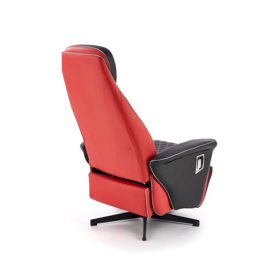 Relaxačné kreslo CAMARO, čierna/čierna+červená