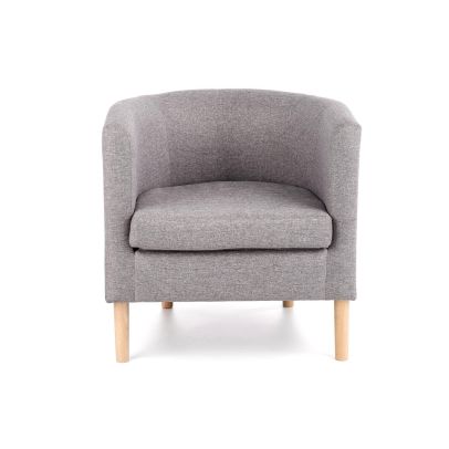 Kreslo do obývačky CLUBBY, natural/svetlosivá 2