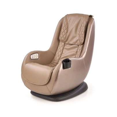 Masážne kreslo DOPIO, tmavohnedá/béžová