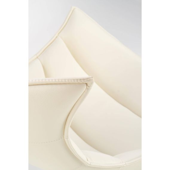 Relaxačné kreslo LUXOR, chróm/biela