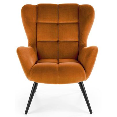 Kreslo ušiak TYRION, čierna/cynamony bluvel 4215 2