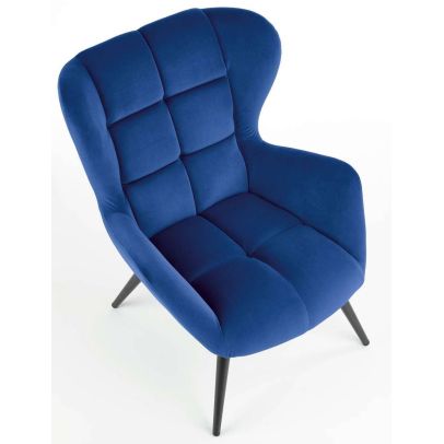 Kreslo ušiak TYRION, čierna/granátová bluvel 86 2