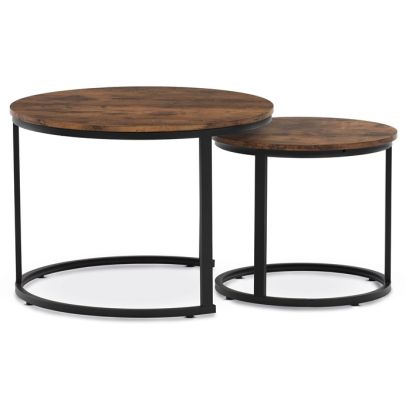 Konferenčný stolík 70x70cm, mdf, old wood, CT-X7122 OLW 2