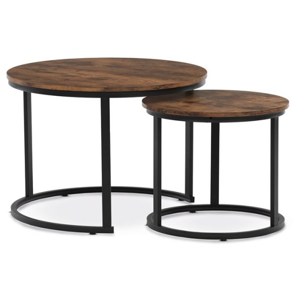 Konferenčný stolík 70x70cm, mdf, old wood, CT-X7122 OLW