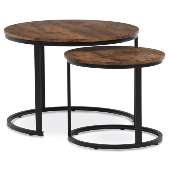 Konferenčný stolík 70x70cm, mdf, old wood, CT-X7122 OLW