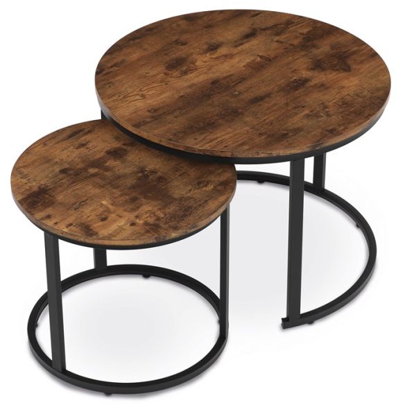 Konferenčný stolík 70x70cm, mdf, old wood, CT-X7122 OLW