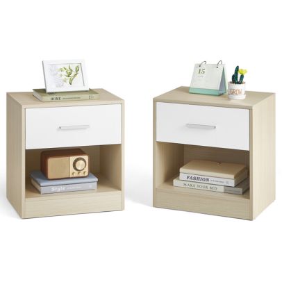 Odkladací stolík 39x28cm, mdf, bielený dub, ANT-E1081 BUK